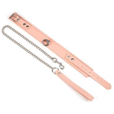 Ошейник с поводком Liebe Seele Dark Candy Pink Collar with Leash