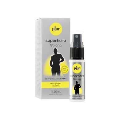 Пролонгувальний спрей pjur Superhero Strong Spray 20 ml, з екстрактом імбиру, всотується в шкіру