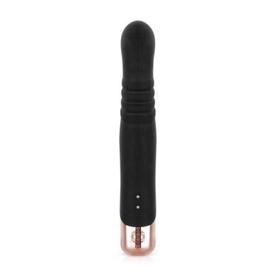 Вібратор-кролик Rosy Gold - Rabbit Vibrator with thrusting function - Black