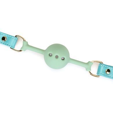 Кляп Liebe Seele Blue Lamb Leather Ball Gag with Velvet Lining
