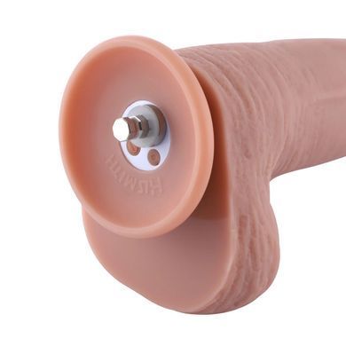 Фаллоимитатор 11.8&Prime; с вибрацией для секс-машин Hismith Silicone Dildo with Vibe, KlicLok, пульт ДУ