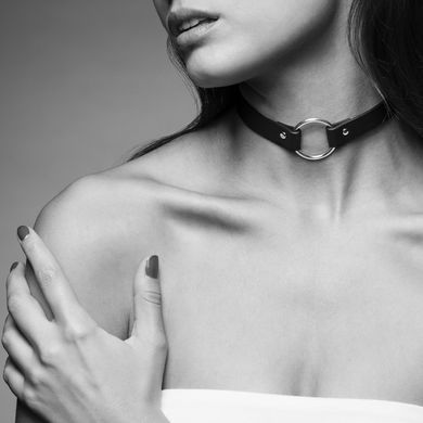 Чокер з екошкіри Bijoux Indiscrets Maze &ndash; Single Choker Black