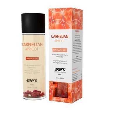 Массажное масло EXSENS Carnelian Apricot (бодрящее с сердоликом) 100мл, натуральное