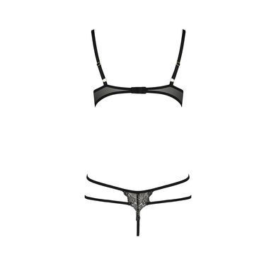 Боди монокини с открытой грудью VALERY BODY black S/M - Passion Exclusive
