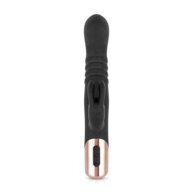 Вібратор-кролик Rosy Gold - Rabbit Vibrator with thrusting function - Black