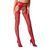 Сексуальні колготки-бодістокінги Passion S022 One Size, Red, імітація панчіх і пояса з гартерами