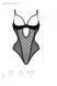 Еротичне боді Passion MARINA BODY, S/M, black, з відкритими чашками