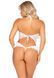 Боди Leg Avenue Lace Floral Lace Halter Teddy with Flutter Accent One Size, White