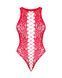 Ажурный бодистокинг с эффектом шнуровки Obsessive B120 teddy red S/M/L, красный