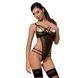 Боди монокини с открытой грудью VALERY BODY black S/M - Passion Exclusive