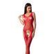 Бодистокинг Passion BS061 red, комбинезон, имитация чулок