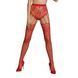 Эротические колготки-бодистокинг Passion ECO S004 red, закрытые трусики, декор, подвязки