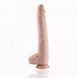 Фаллоимитатор 11.8&Prime; с вибрацией для секс-машин Hismith Silicone Dildo with Vibe, KlicLok, пульт ДУ