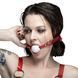 Кляп силиконовый Feral Feelings Silicon Ball Gag Red/White, красный ремень, белый шарик