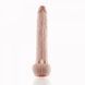 Фаллоимитатор 11.8&Prime; с вибрацией для секс-машин Hismith Silicone Dildo with Vibe, KlicLok, пульт ДУ