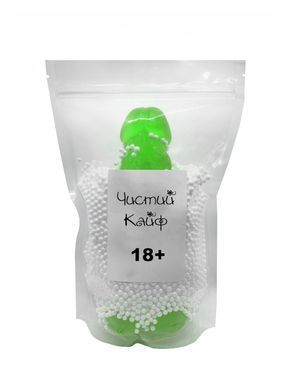 Крафтовое мыло-член с присоской Чистий Кайф Green size XL, натуральное