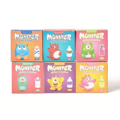 Насадка на член Recare Red Monster Spike Condom (презерватив с рядами шипов)