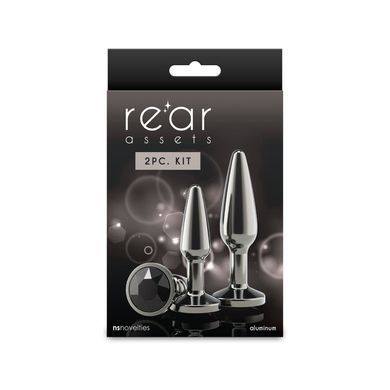 Набор анальных пробок NS Novelties Rear Assets - Tapered Trainer Kit - Gunmetal - Black