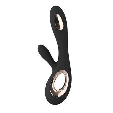 Вібратор-кролик LELO Soraya Wave Black, манливі рухи стовбура