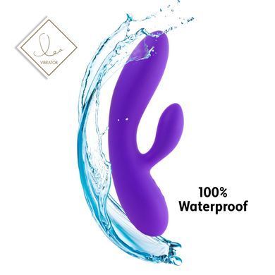 Гибкий вибратор кролик с двумя моторами FeelzToys Lea Rabbit Vibrator Medium Purple