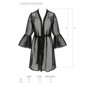 Воздушный пеньюар Passion LOVELIA PEIGNOIR XXL/XXXL, black