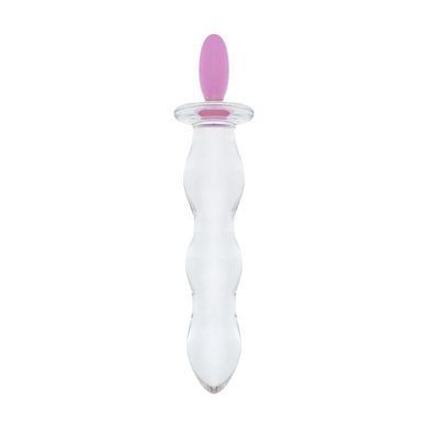 Стеклянная анальная цепочка Gildo Glass Butt Plug Heart Shape No. 35