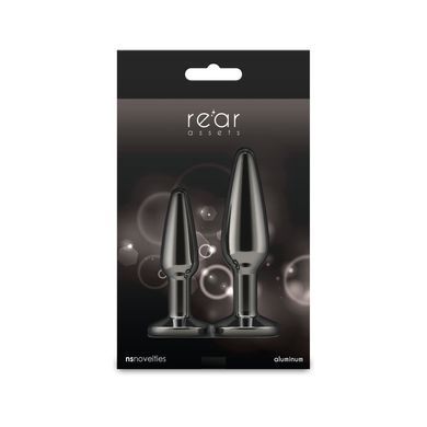 Набор анальных пробок NS Novelties Rear Assets - Tapered Trainer Kit - Gunmetal - Black