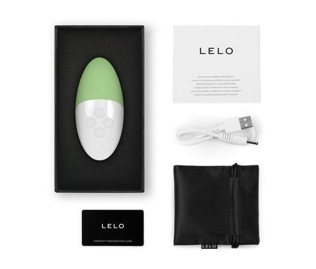 Музыкальный вибратор для клитора LELO SIRI 3 Green, вибрации в ритме звуков без смартфона