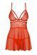 Бебі-дол Obsessive 838-BAB-3 babydoll & thong red L/XL