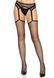 Чулки-сетка Leg Avenue Net stockings with garter belt One size Black, пояс, подвязки