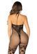 Бодистокинг Leg Avenue Seamless Net and Lace Lingerie Jumpsuit One Size, Black