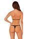 Напівпрозорий комплект Obsessive Celia Noir 2-pcs set M/L, бюстгальтер, стрінги