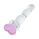 Стеклянная анальная цепочка Gildo Glass Butt Plug Heart Shape No. 35