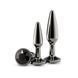 Набор анальных пробок NS Novelties Rear Assets - Tapered Trainer Kit - Gunmetal - Black