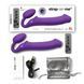 Безремневой страпон с вибрацией Strap-On-Me Vibrating Violet XL, диам. 4,7см, пульт ДУ, регулируемый