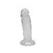 Прозрачный фаллоимитатор Alive Jelly Dildo Majestic, TPE, присоска, диаметр 3,7 см, длина 14,7 см