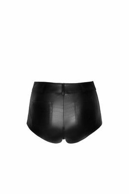 Шортики Noir Handmade F318 Wild, XL, black, под латекс, крокодиловый принт, с доступом