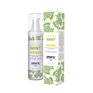 Массажное масло EXSENS Organic Spear Mint 50мл разогревающее, без сахара, без парабенов, съедобное