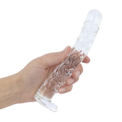 Скляний фалоімітатор Gildo Textured Glass Dildo No. 36