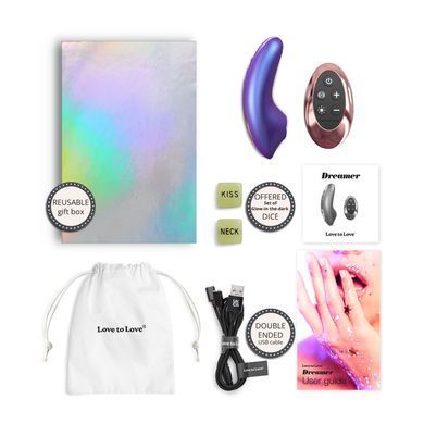 Вакуумный клиторальный стимулятор Love To Love DREAMER &ndash; IRIDESCENT NIGHT, ласки язычком, пульт