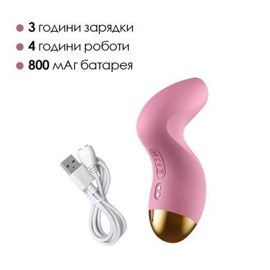 Вакуумный клиторальный стимулятор Svakom Pulse Pure Pale Pink, 5 режимов, 5 интенсивностей в каждом