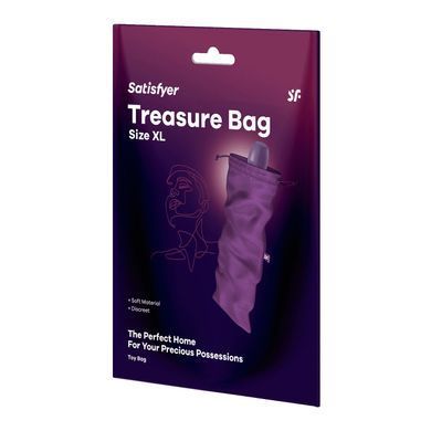 Мешочек для секс-игрушек Satisfyer Treasure Bag XL, фиолетовый, на шнурке