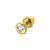 Анальная пробка со стразом Diogol Anni R Heart Gold Кристалл 25мм