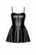 Платье Noir Handmade F308 Dreamer, M, мини, под латекс, открытые плечи, юбка клеш, молния спереди