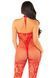 Бодистокинг Leg Avenue Seamless Net and Lace Lingerie Jumpsuit One Size, Red