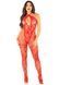 Бодистокинг Leg Avenue Seamless Net and Lace Lingerie Jumpsuit One Size, Red