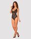 Мереживне боді з декольте Obsessive Estiqua teddy M/L, чорне, широкі лямки
