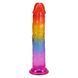 Дилдо Doc Johnson Crystal Jellies - 7 Inch Сlassic Dong - Rainbow