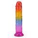 Дилдо Doc Johnson Crystal Jellies - 7 Inch Сlassic Dong - Rainbow