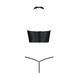 Комплект белья с открытой грудью Passion GENEVIA SET WITH OPEN BRA L/XL black, корсет, стринги